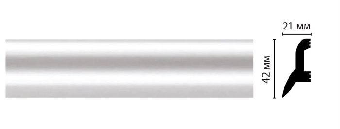 Плинтус DECOMASTER напольный 42х21мм*2м ударопрочный (D230) 10570 - фото 729
